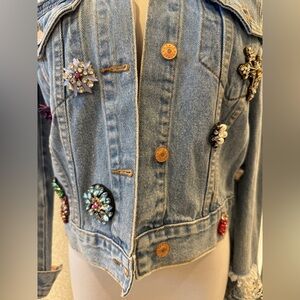 Embellished denim jacket